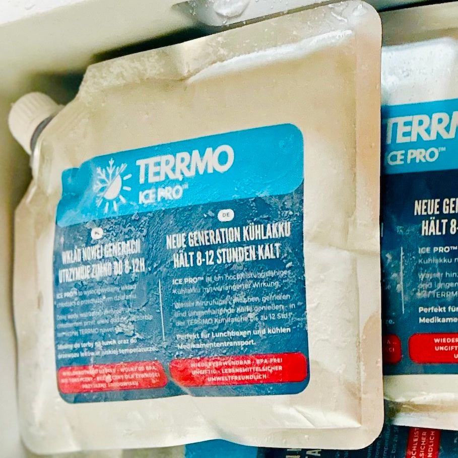 TERRMO small cool packs stacked on each other